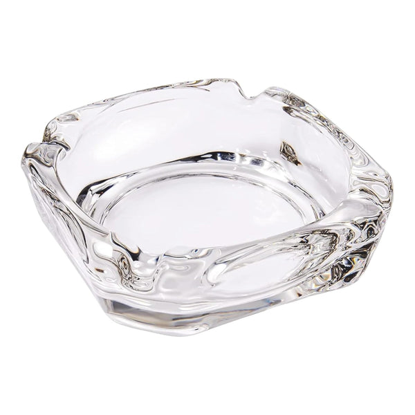 Glass Brunswick Crystal Quality Cigar Cigarette Ashtray Round Tabletop for Home Office Indoor Outdoor Home Decor