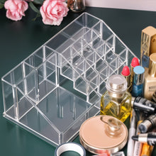 16 Compartment Cosmetic Makeup Jewellery Lipstick Storage Organiser Box, Cosmetic Storage Box Make-up Lipstick Organizer / Lipstick Holder Case  Transparent