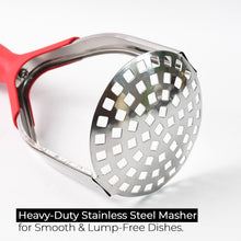 Supermom Kitchen Food Masher | Heavy Duty Masher for Fruits, Veggies & Potatoes | Soft Grip Handle (1 Pc)