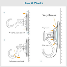 Transparent Rubber Vacuum Hangers for Bathroom, Kitchen, and Wall