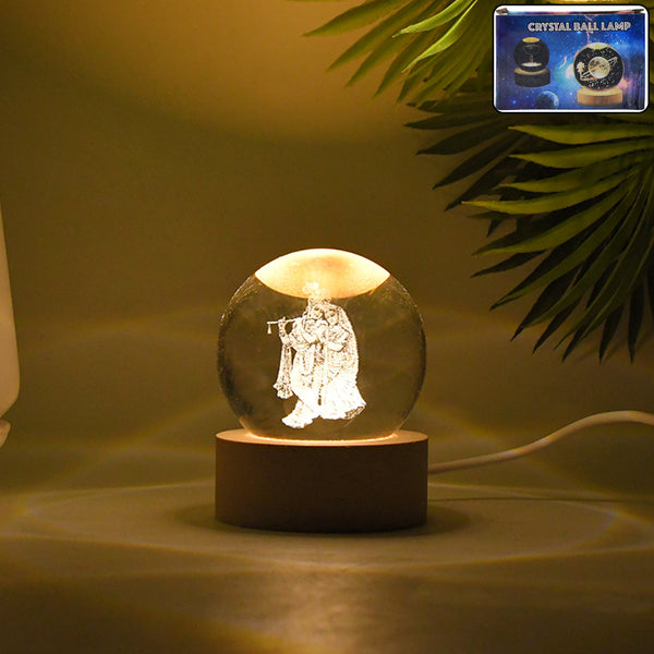 Radha Krishna 3D Crystal Lamp