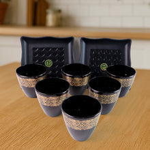 2 Bowl & 6 Glass Snake Set ( 8 Pc Set )